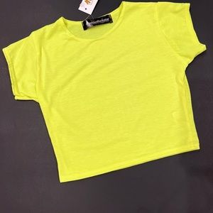 Neon yellow crop top